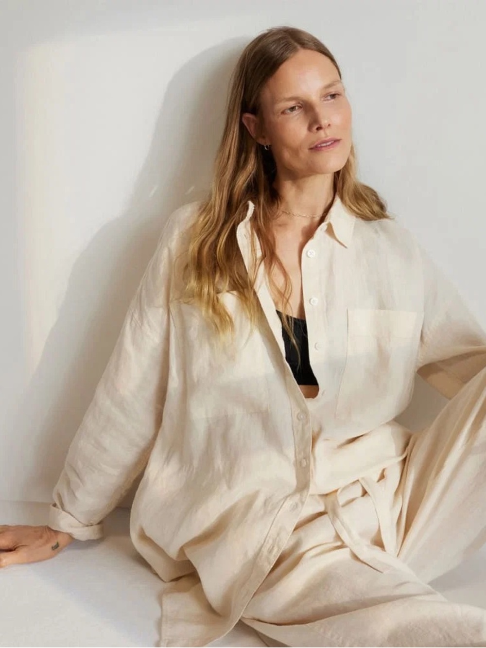 Everlane Way-Long Linen Shirt